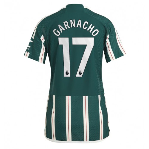 Fotbalové Dres Manchester United Alejandro Garnacho #17 Dámské Venkovní 2023-24 Krátký Rukáv